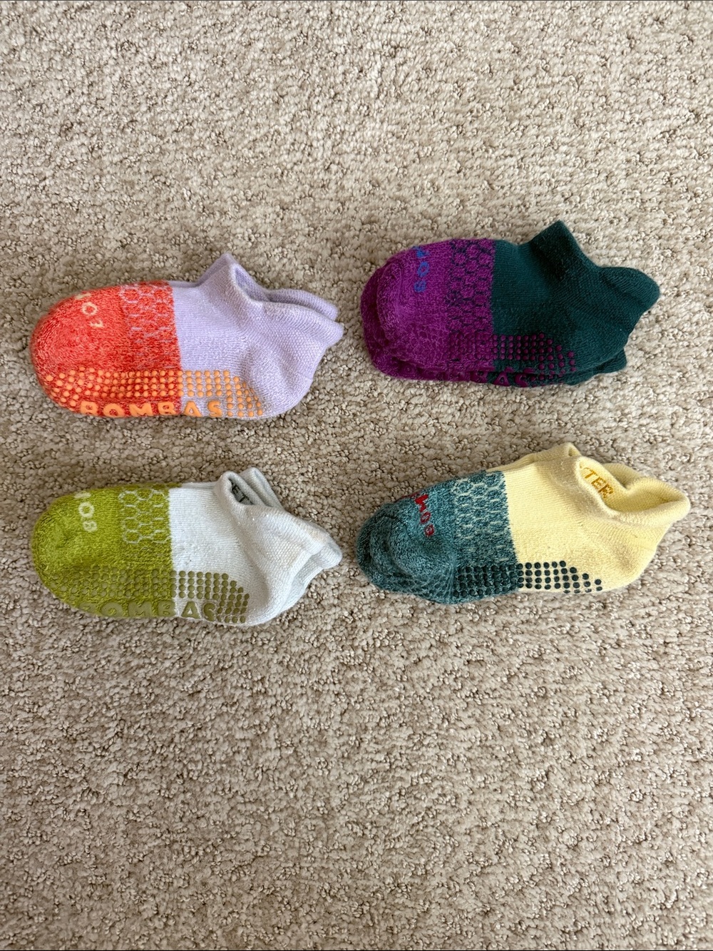 Junior Marl Gripper Ankle Sock 4-Pack